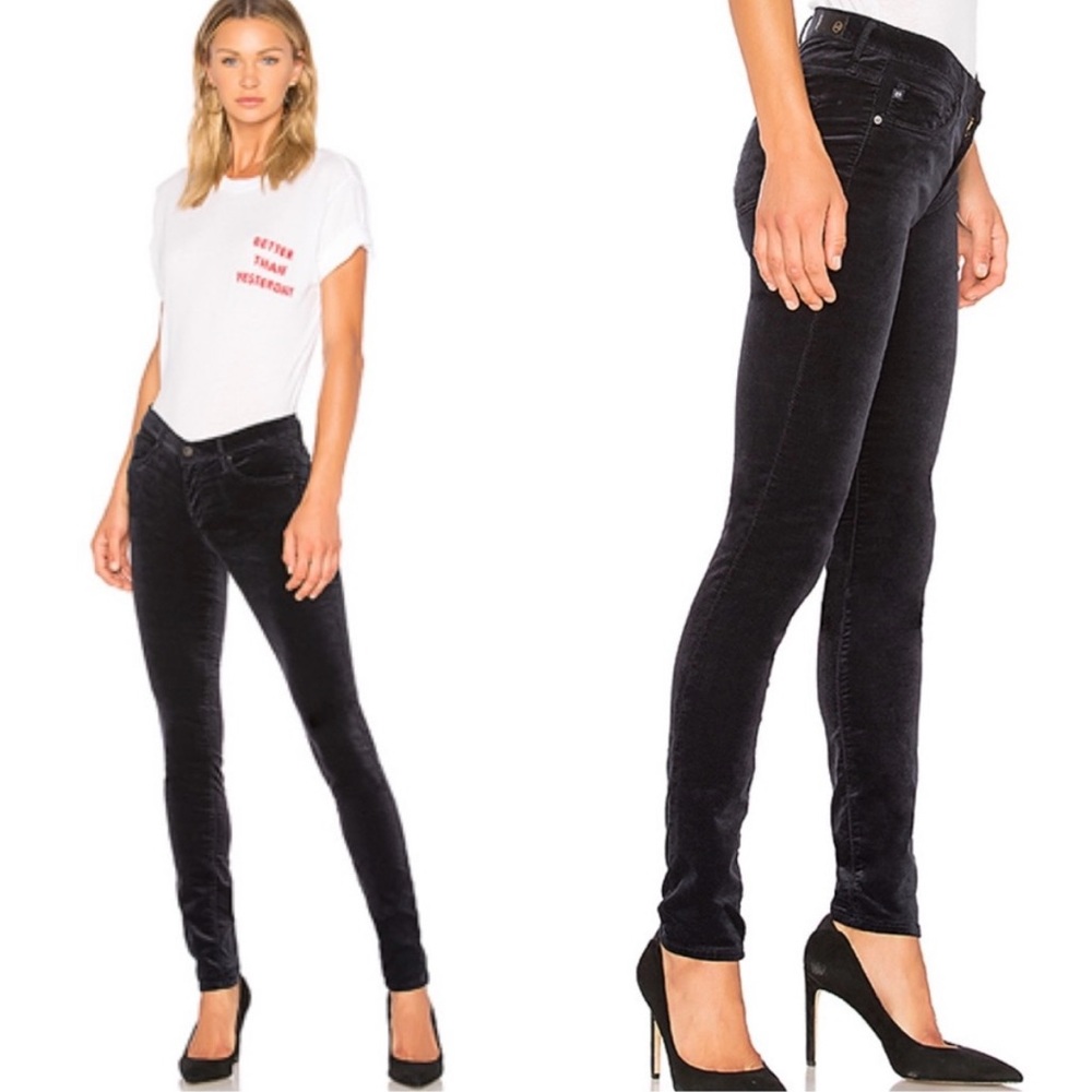AG Denim The Legging skinny velvet pants -Sz 27
